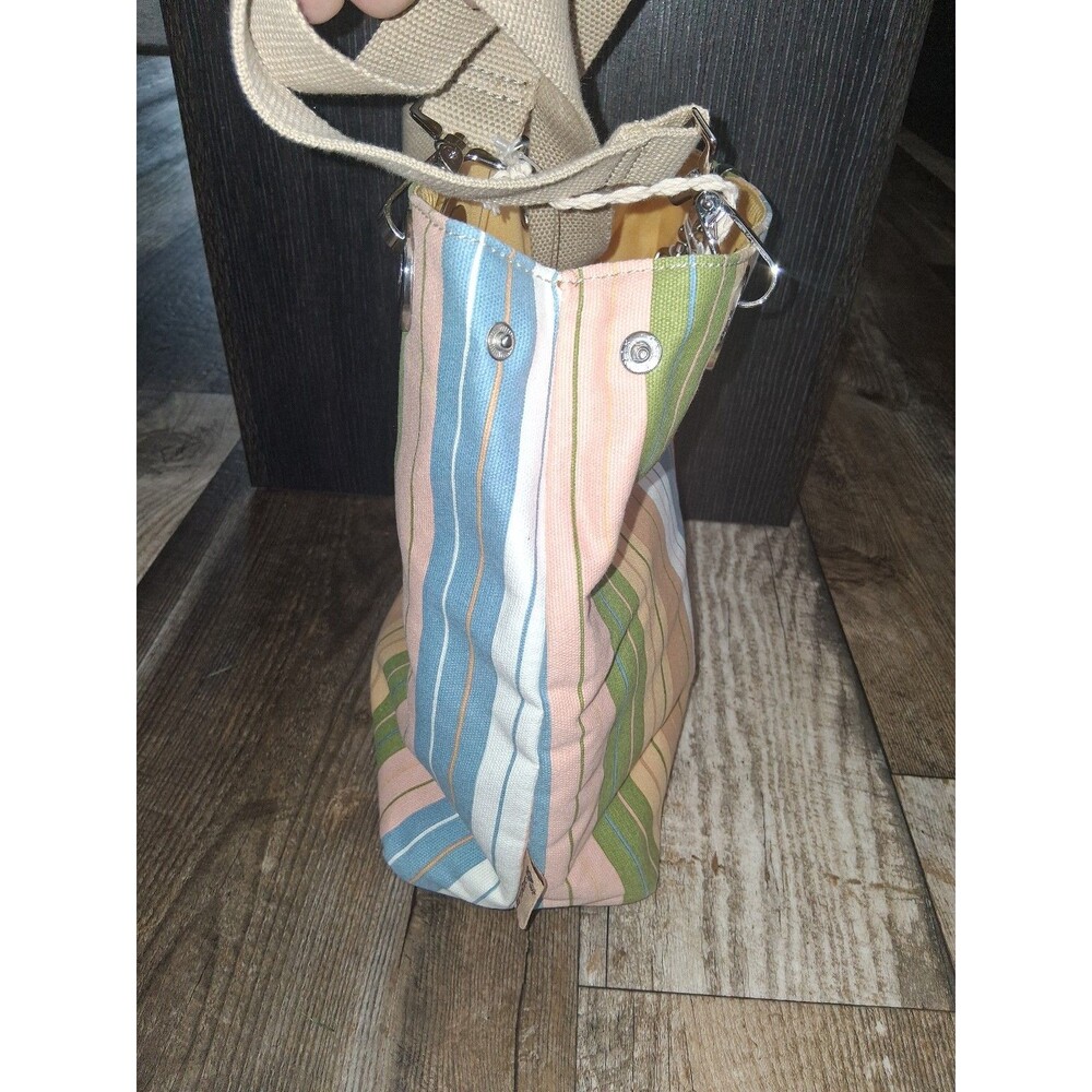 NEW! Carribean Joe Multicolor Striped Canvas Bag - Picture 8 of 12